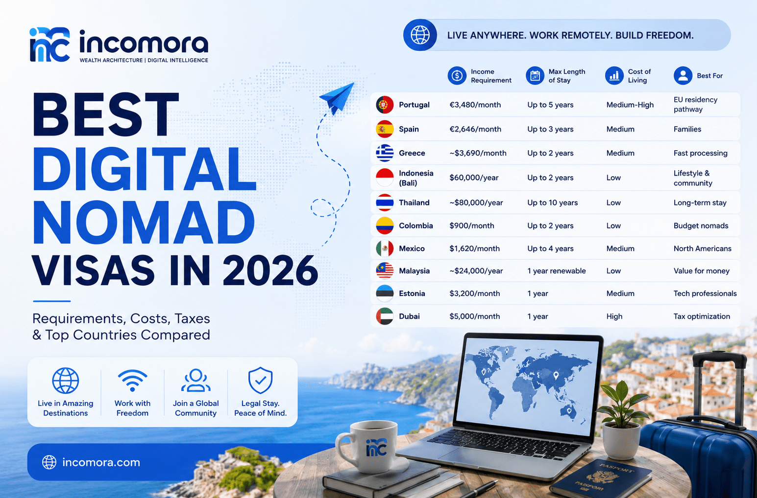 Best digital nomad visas in 2026