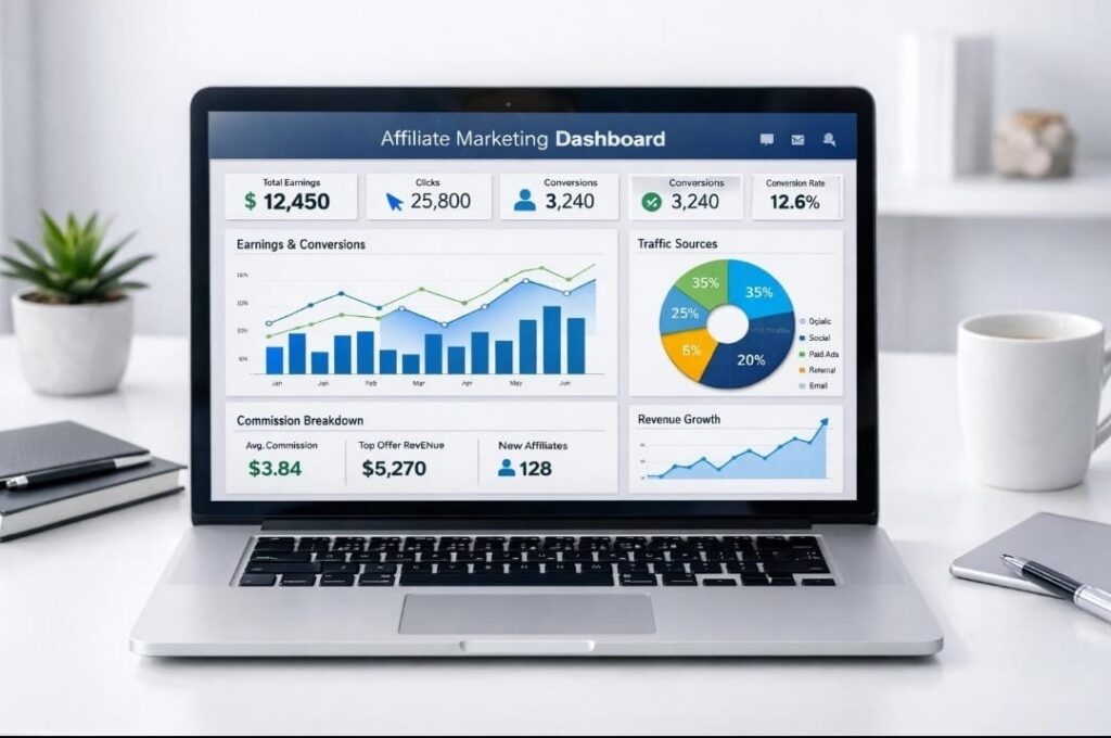 Affiliate marketing dashboard