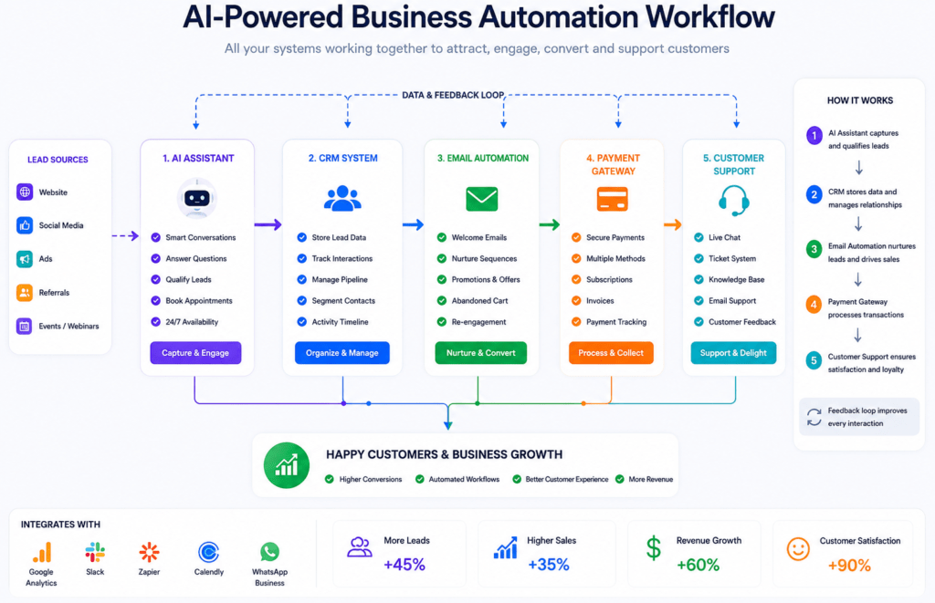 AI automation workflow powering an automated passive income stream