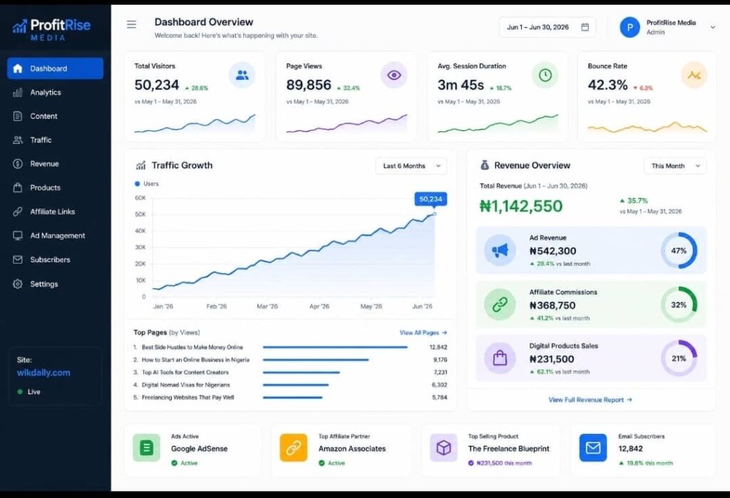 Content website earning passive income through SEO